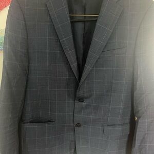 Calvin Klein Navy blue Checkered suit